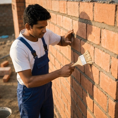 Lifestyle image of waterproofing process