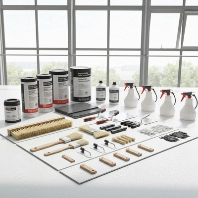 Waterproofing materials and tools