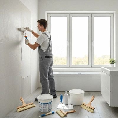 Bathroom waterproofing process